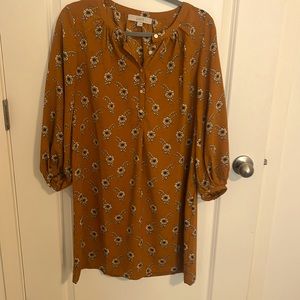 Loft dress, comfortable loose fitting has a tie if you wanna wear it that way!